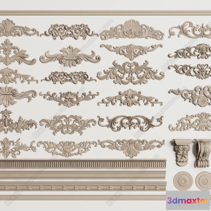 1381463 - Classic Detail 3D Models - Plaster 3D - 074 3D Max