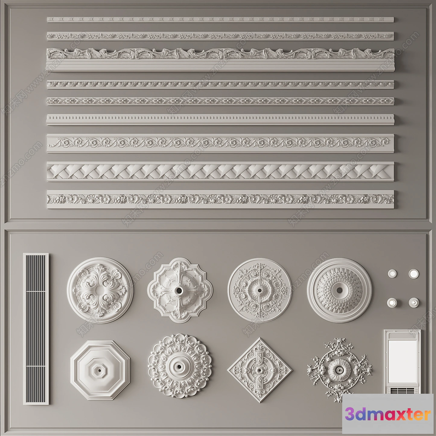 1382052 - Classic Detail 3D Models - Plaster 3D - 083 3D Max