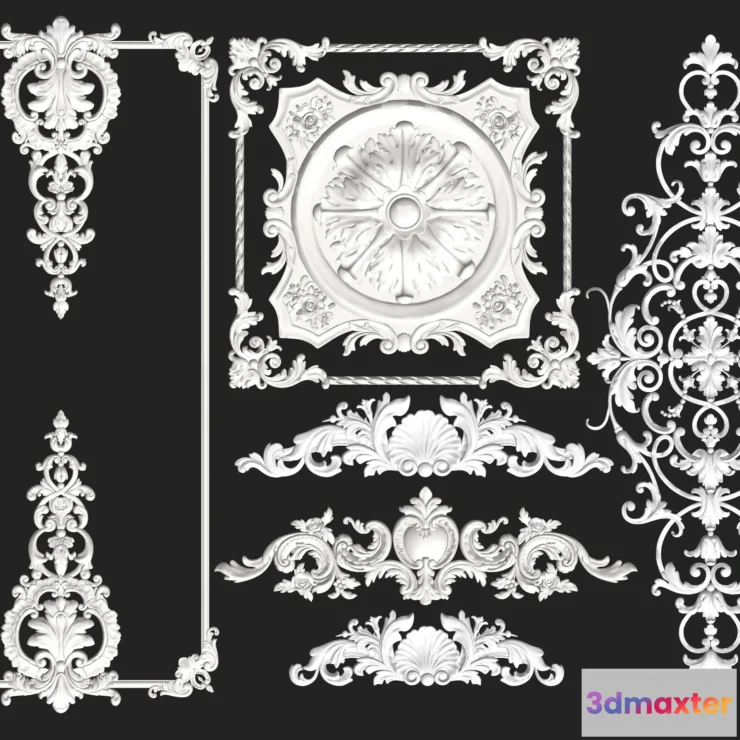 1382322 - Classic Detail 3D Models - Plaster 3D - 087 3D Max