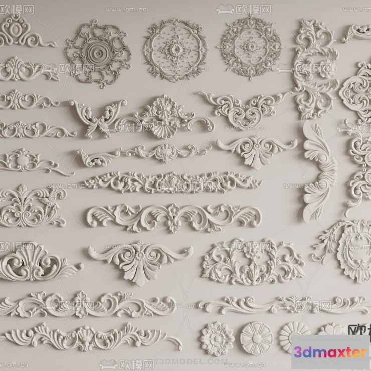 1385367 - Relief with Pattern - 3D Models for Interior Decoration - 001 3D Max