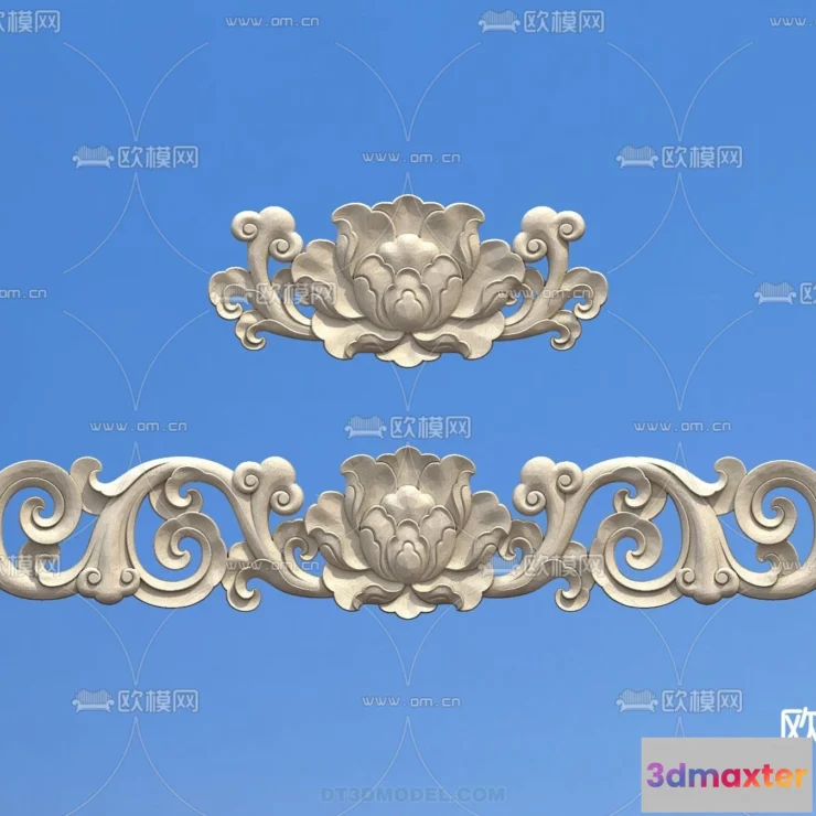1385567 - Relief with Pattern - 3D Models for Interior Decoration - 004 3D Max
