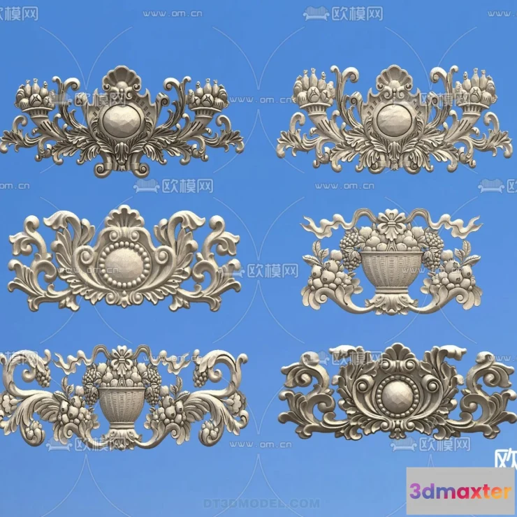 1387041 - Relief with Pattern - 3D Models for Interior Decoration - 026 3D Max