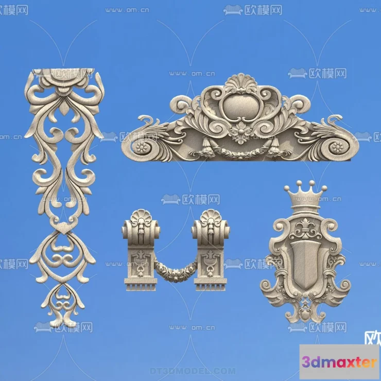 1387465 - Relief with Pattern - 3D Models for Interior Decoration - 032 3D Max