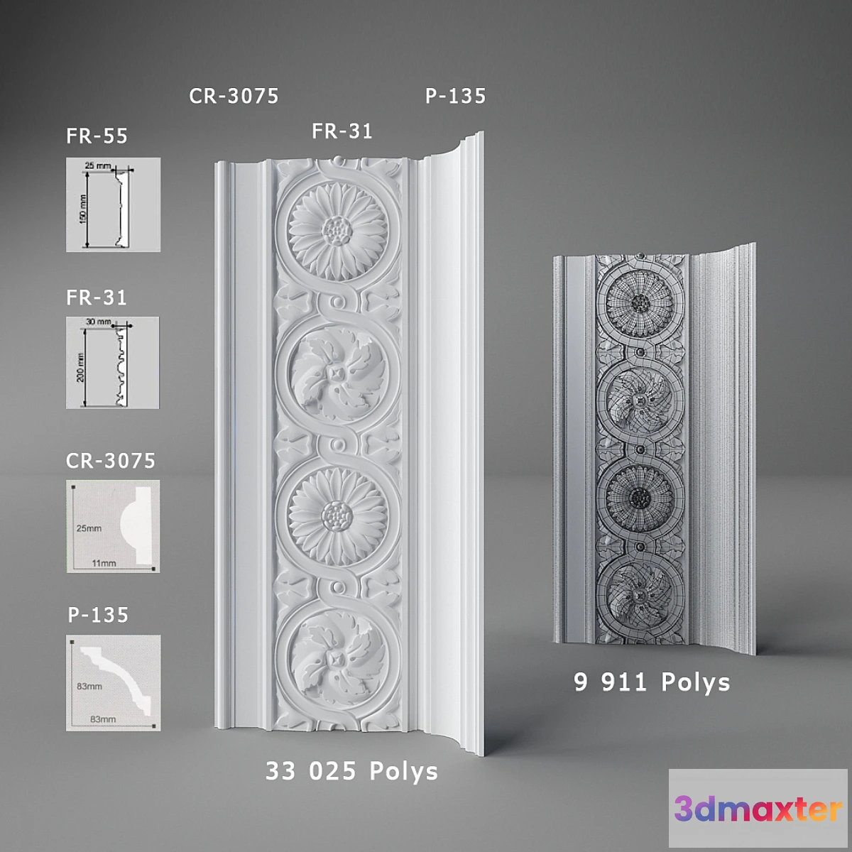 1392344 - Inlaid cornice 3D Max
