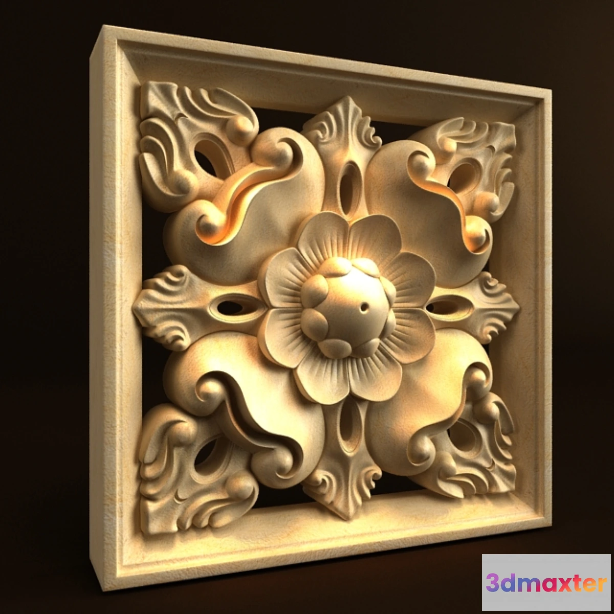 1420280 - Bali Carving ornament 016 3D Max