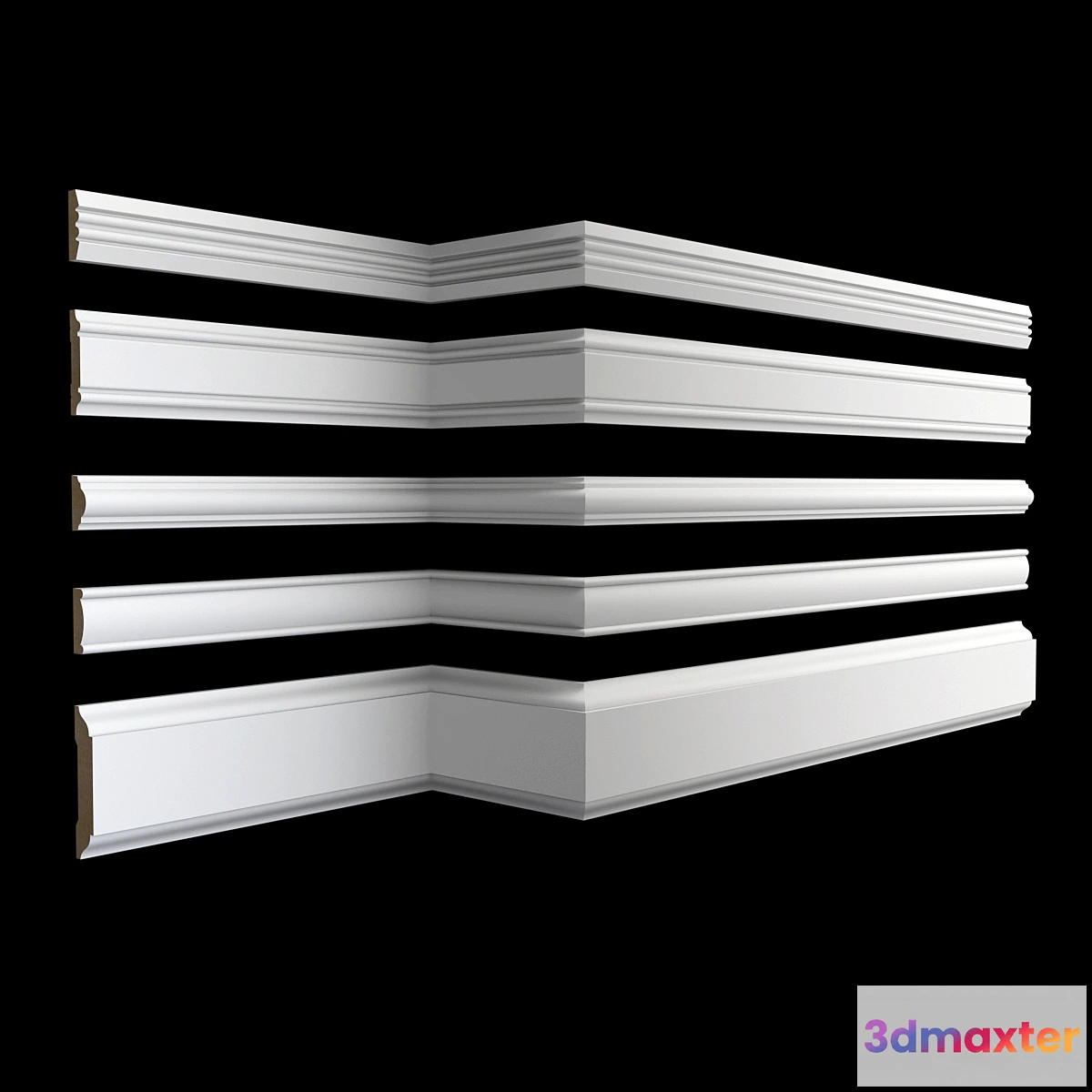 1422906 - Ultrawood Moldings (Pack 3) 3D Max