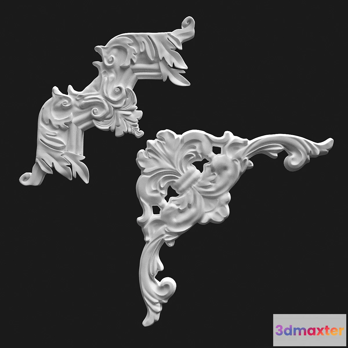 1429442 - Corner element Perfect 3D Max
