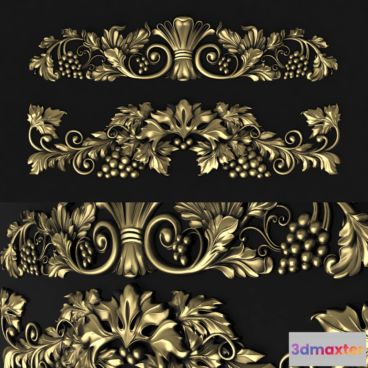 1449306 - Lining of grapes 3D Max