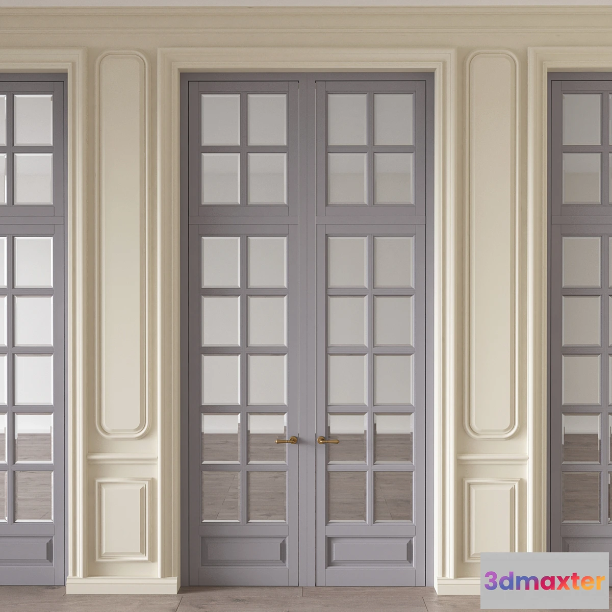1456132 - Wall molding with doors 3D Max