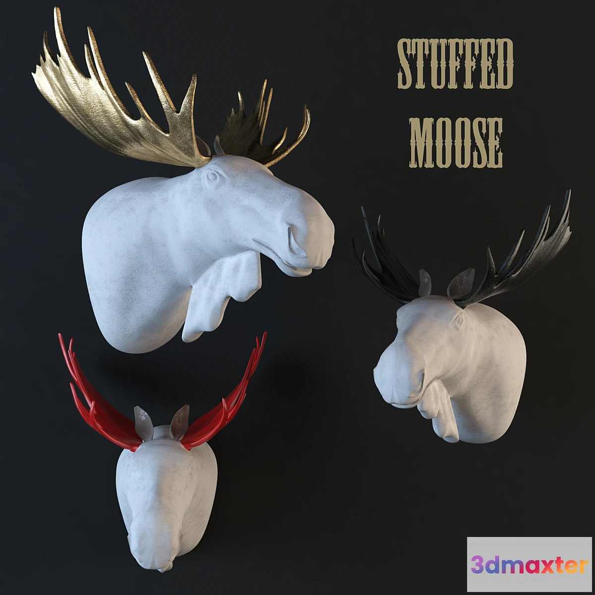1466722 - Stuffed moose 3D Max