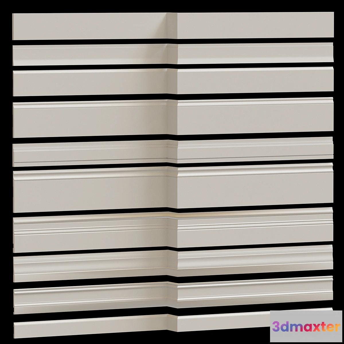 1470674 - Ultrawood - skirting board collection 1 3D Max