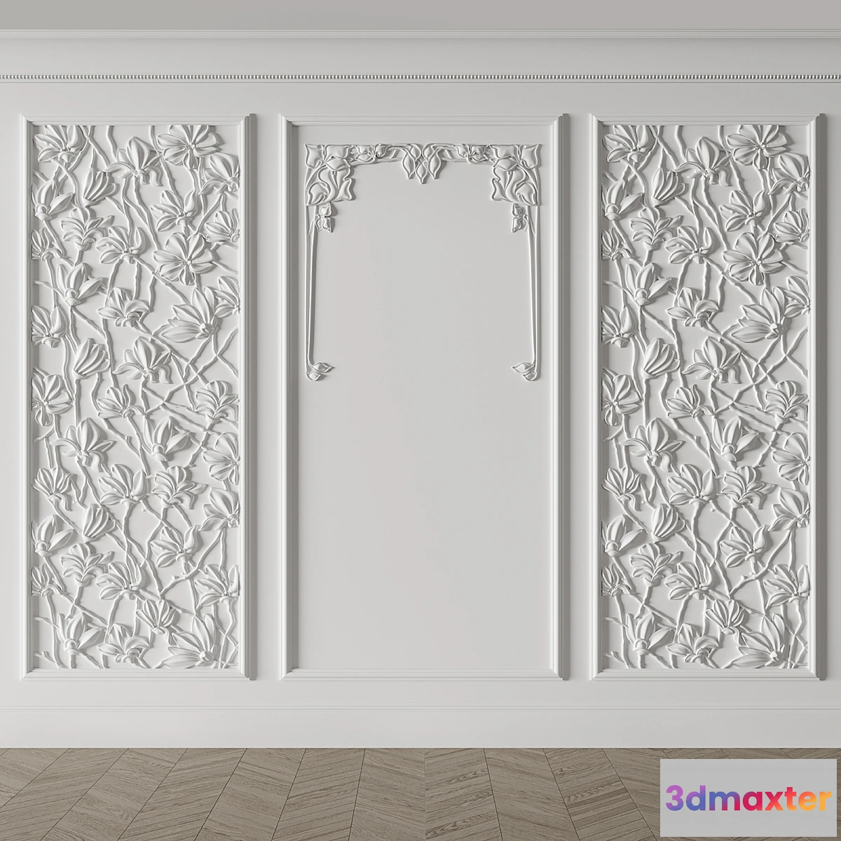 1474598 - Modern Magnolia Panel 3D Max