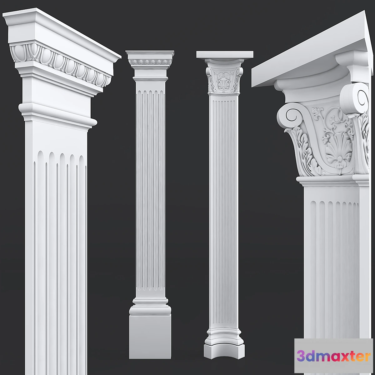 1475480 - Pilasters of Sabur decor 3D Max