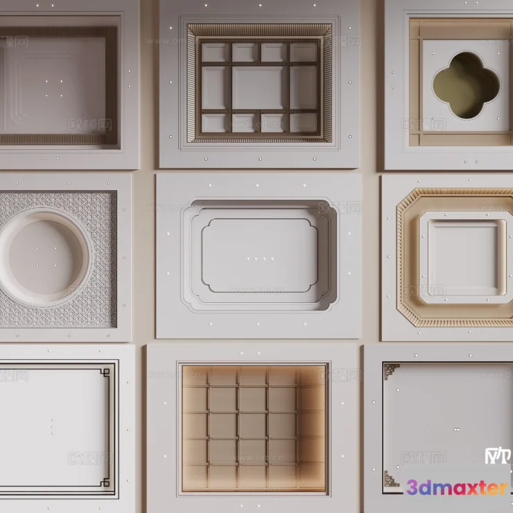 1536802 - Decoration - Detail - Ceiling - 3D Model For Interior Design - 11571 3D Max