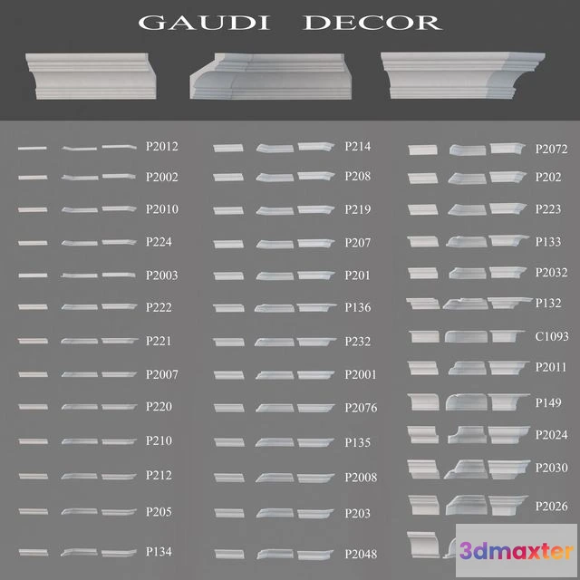1550799 - Ceiling cornices Gaudi Decor 3D Max