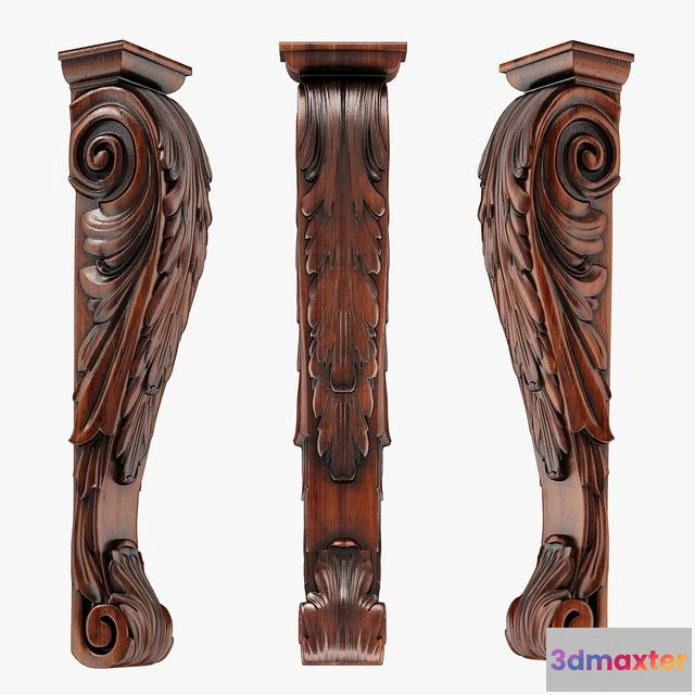 1552899 - Wood Corbel-14 3D Max
