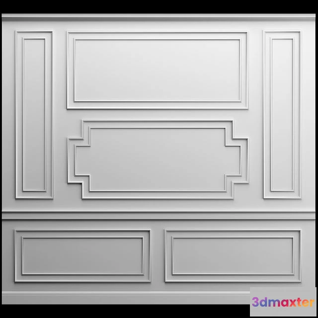 1556619 - Wall panel - gypsum stucco molding 3D Max