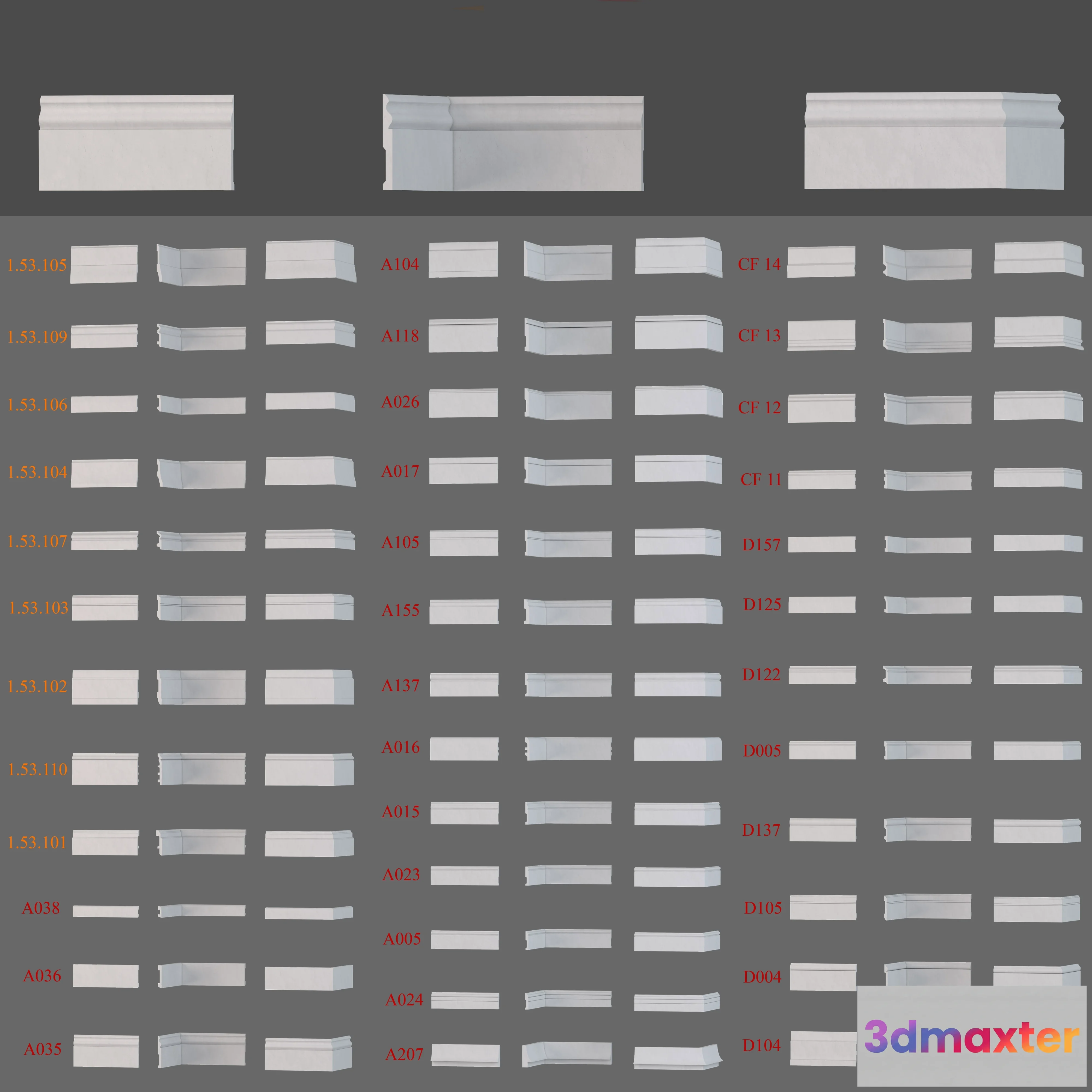1597500 - decoration - Baseboard Evroplast and Decomaster 3D Max