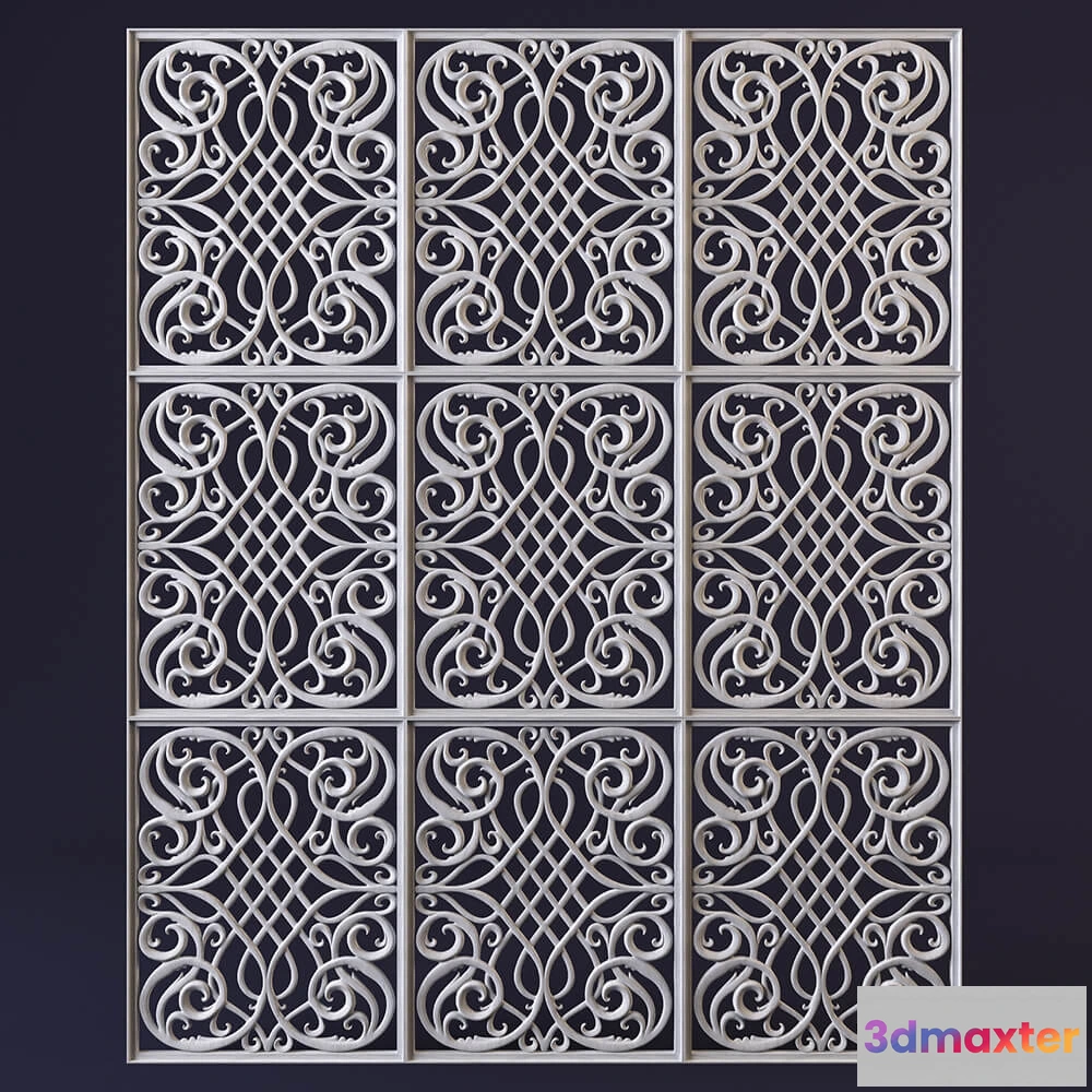 1597504 - decoration - Decorative carved panel 3D Max