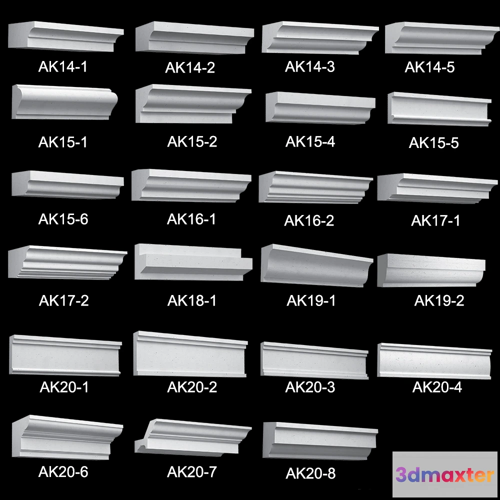 1597534 - decoration - Collection eaves Arhio® (AK14-AK20) 3D Max