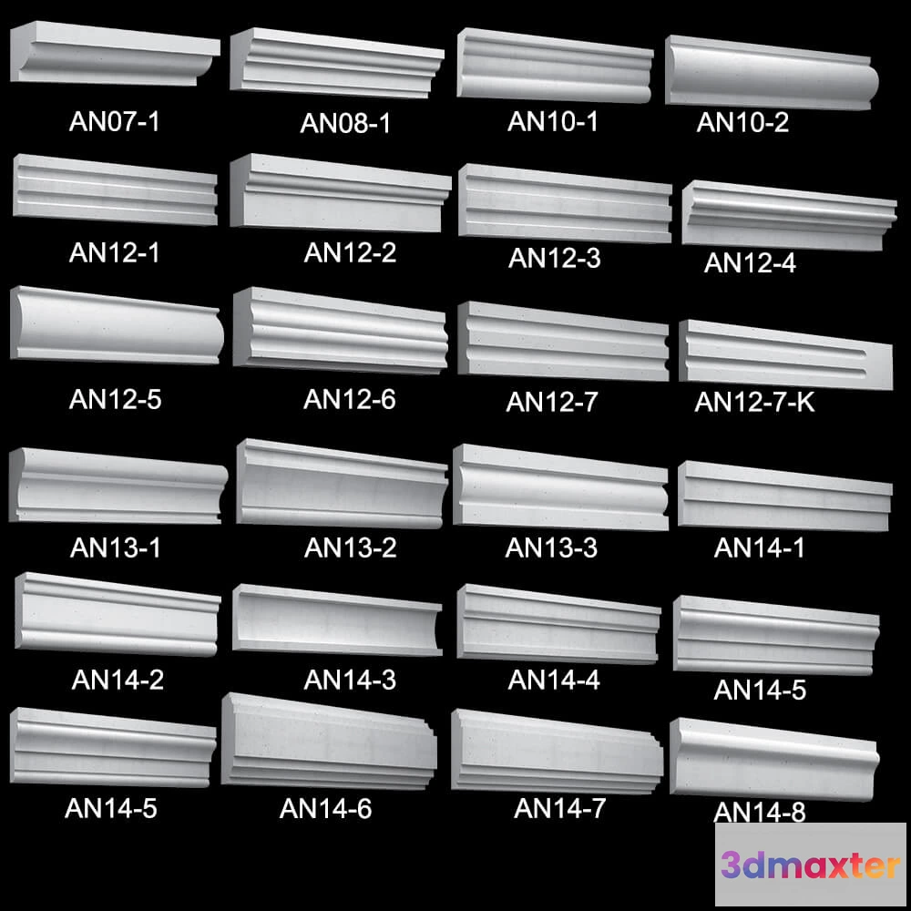 1597540 - decoration - Collection trims Arhio® (AN07-AN14) 3D Max