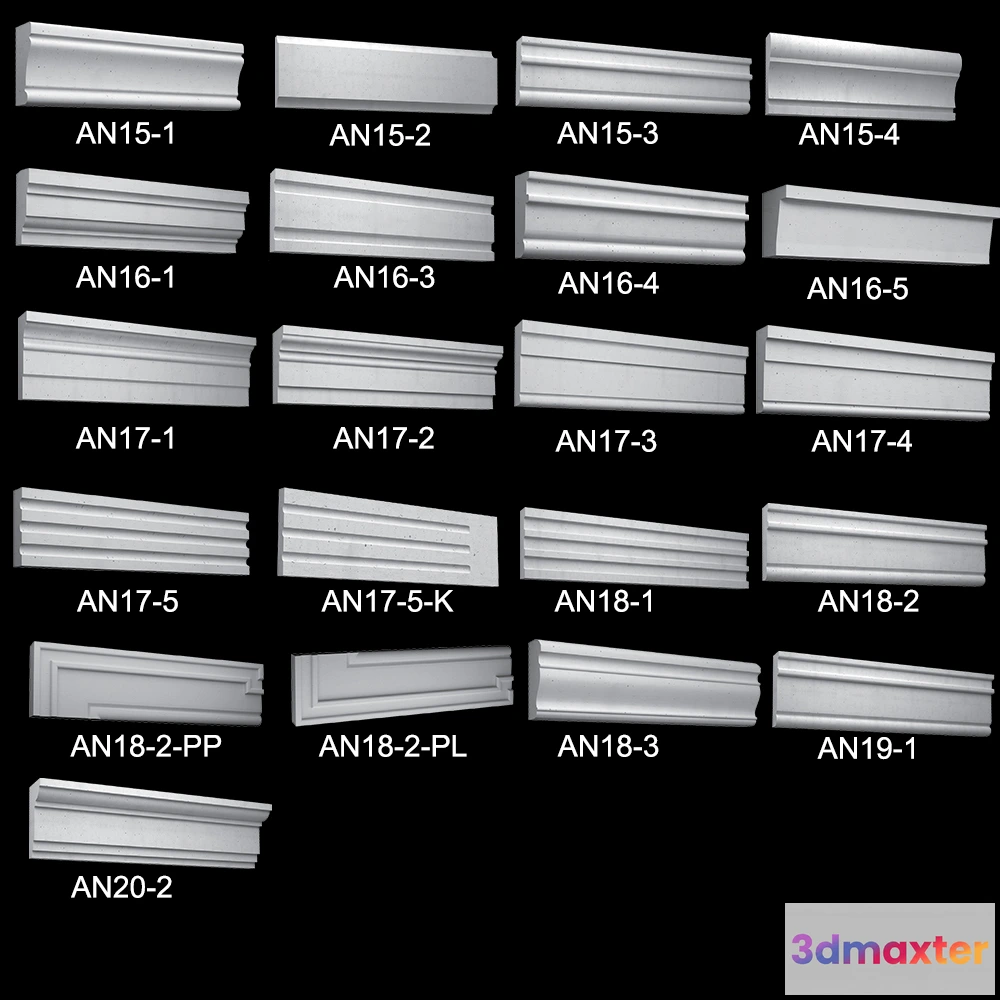 1597552 - decoration - Collection trims Arhio® (AN15-AN20) 3D Max