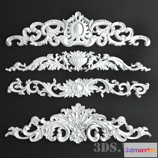 1597666 - decoration - Stucco molding - patterns for the interior 3D Max