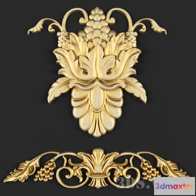 1597678 - decoration - Stucco grapes 3D Max