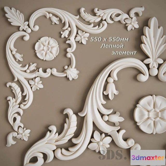 1597720 - decoration - Beautiful stucco element 3D Max