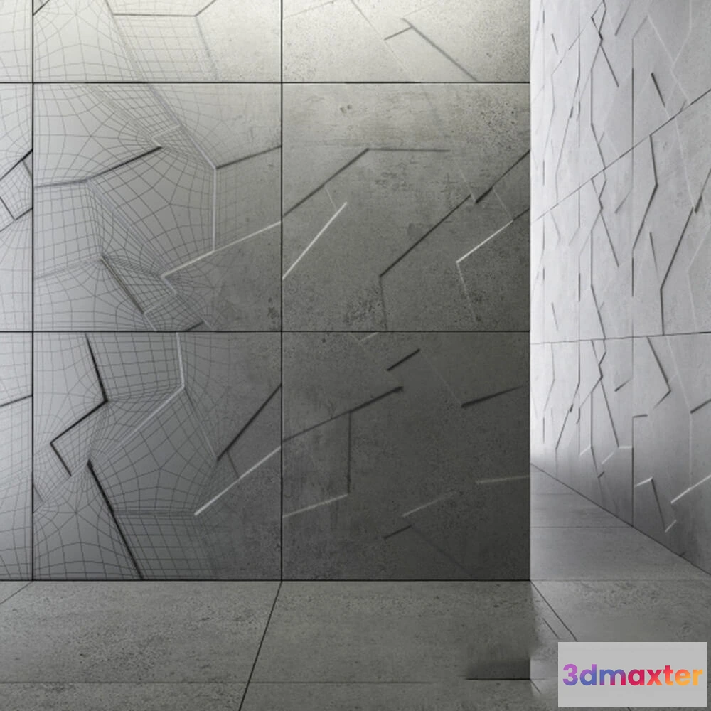 1597738 - decoration - Natural decorative wall (stucco) 3D Max