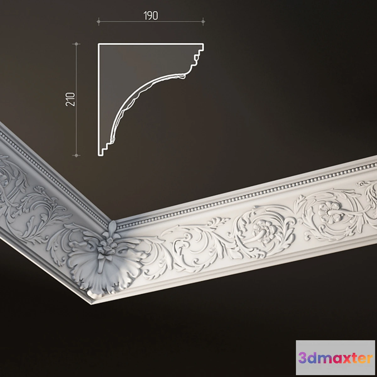 582856 - Stucco plaster cornice