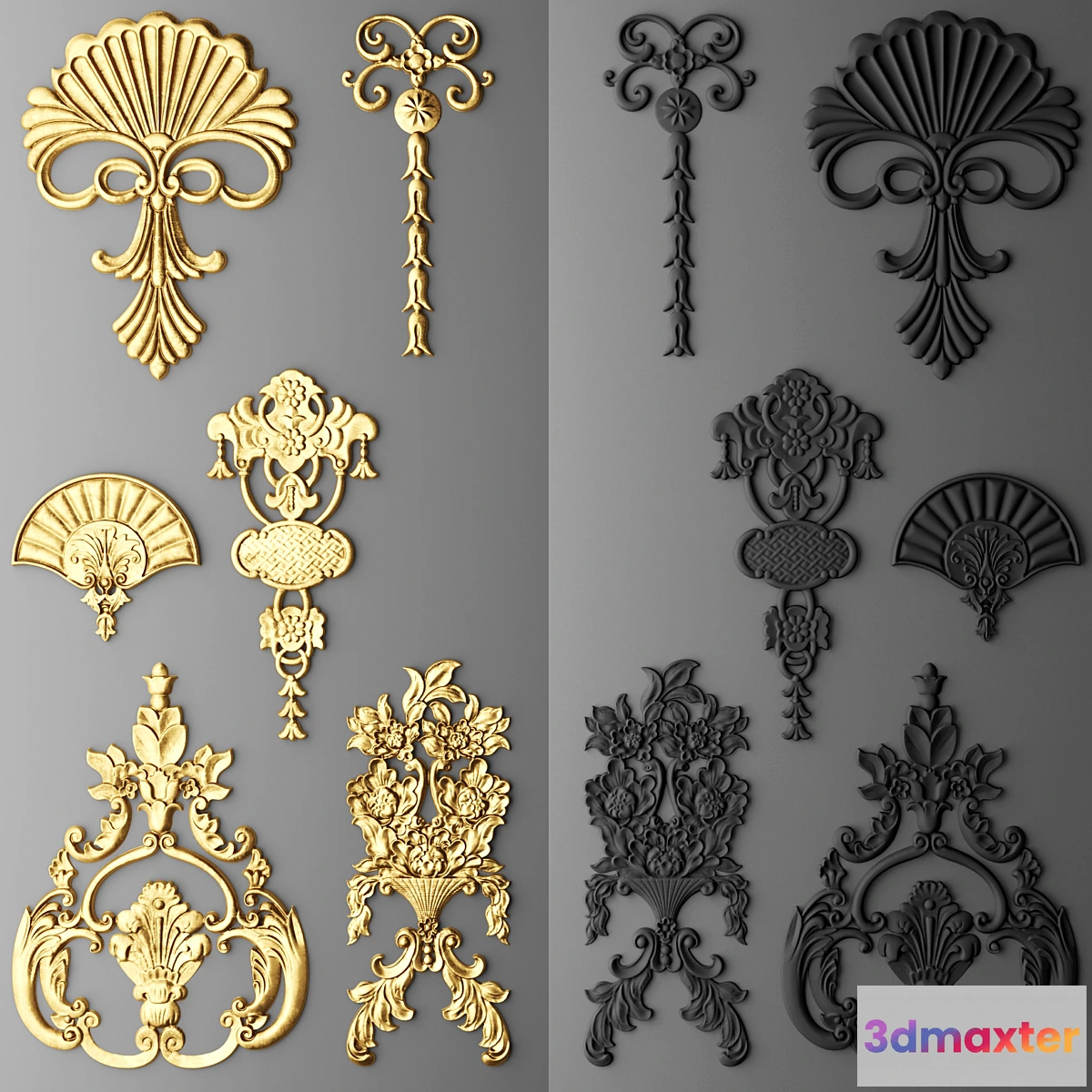 638169 - Stucco decor. Set.