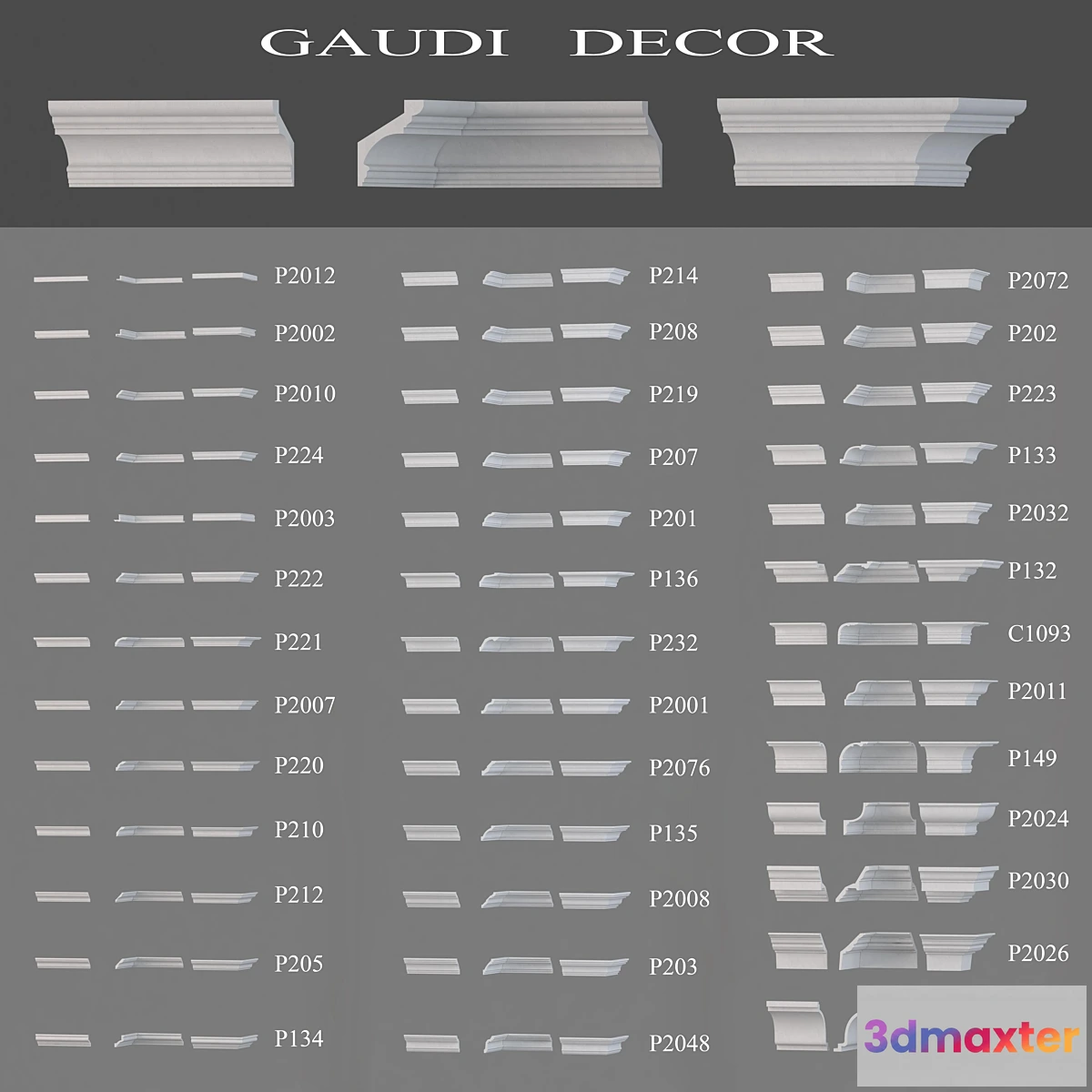 647447 - Ceiling cornices Gaudi Decor