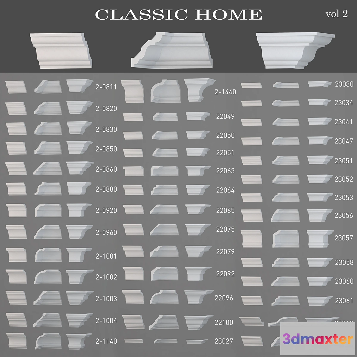 647457 - Ceiling cornices Classic Home (vol2)