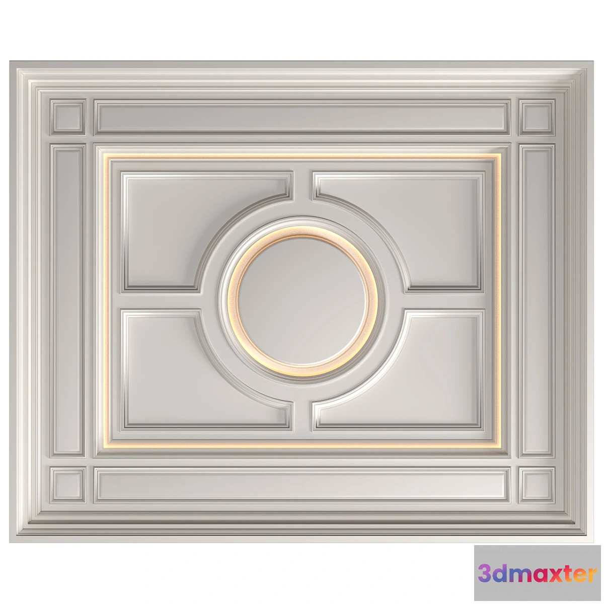 704600 - Modern coffered illuminated ceiling set Art Deco style
