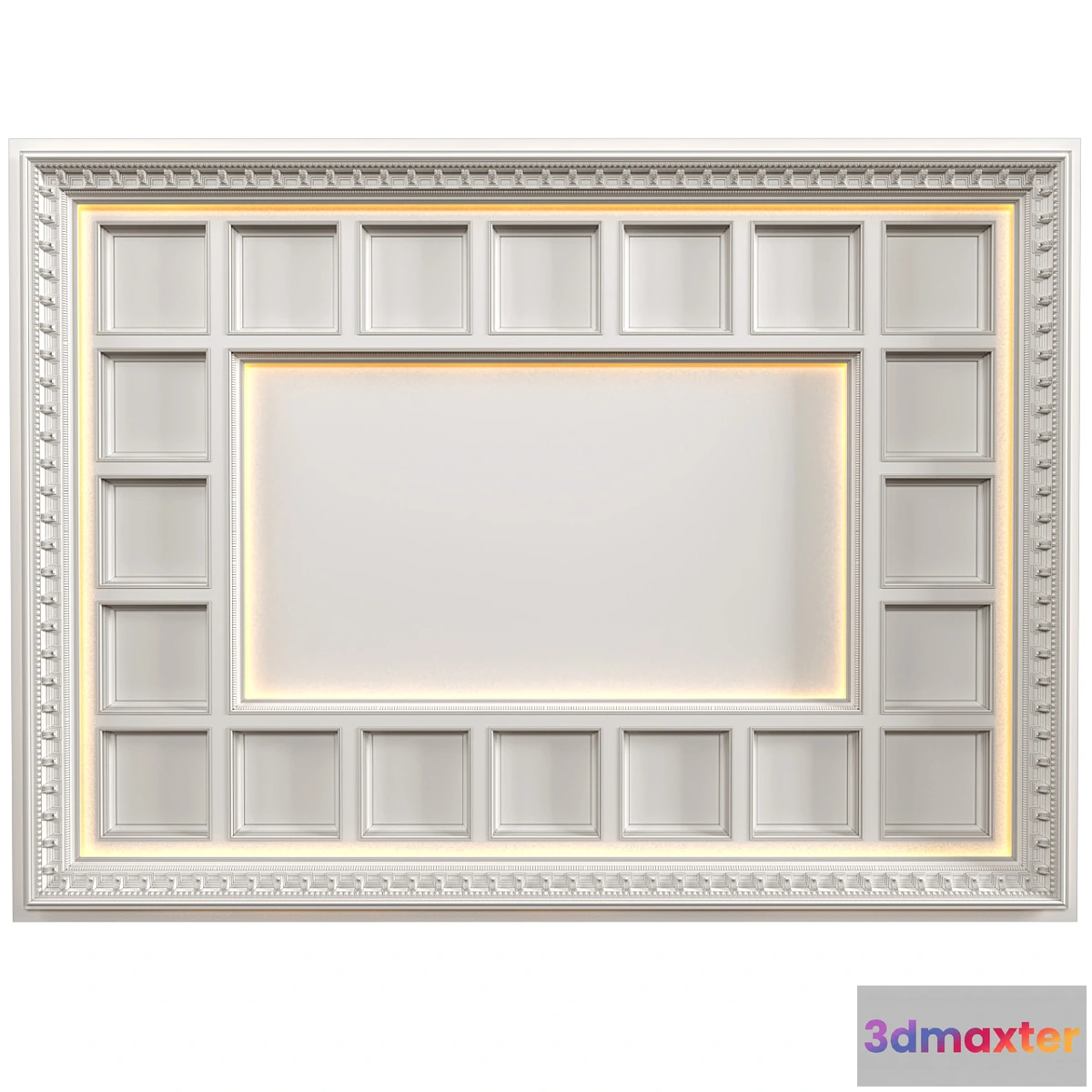 704652 - Art Deco coffered illuminated ceiling.Modern coffered illuminated ceiling - No.3
