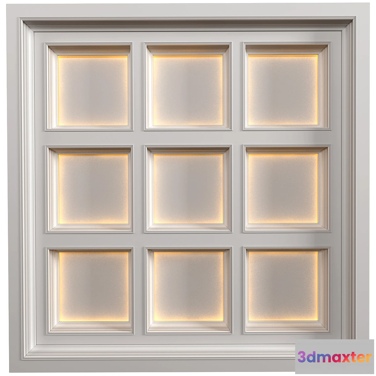 768703 - Art Deco coffered illuminated ceiling.Modern coffered illuminated ceiling - No.10