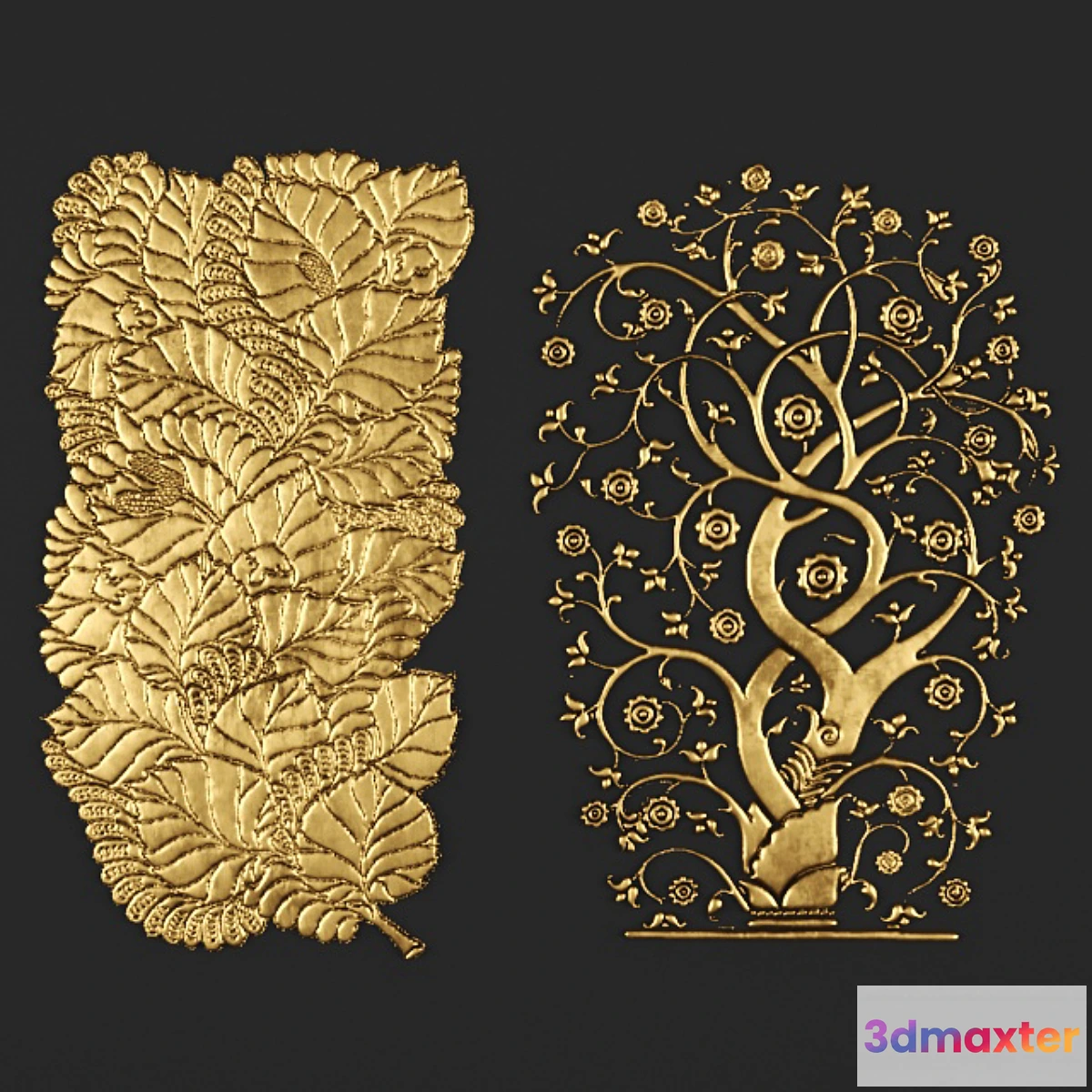 798476 - Stucco pattern wood leaves