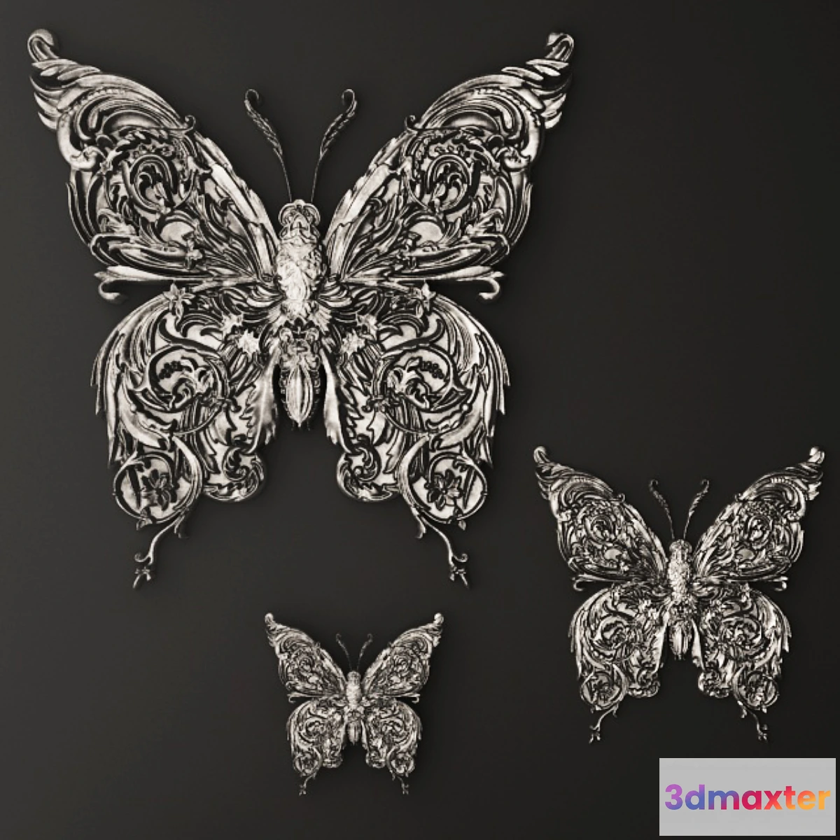 798494 - Stucco butterfly decor.