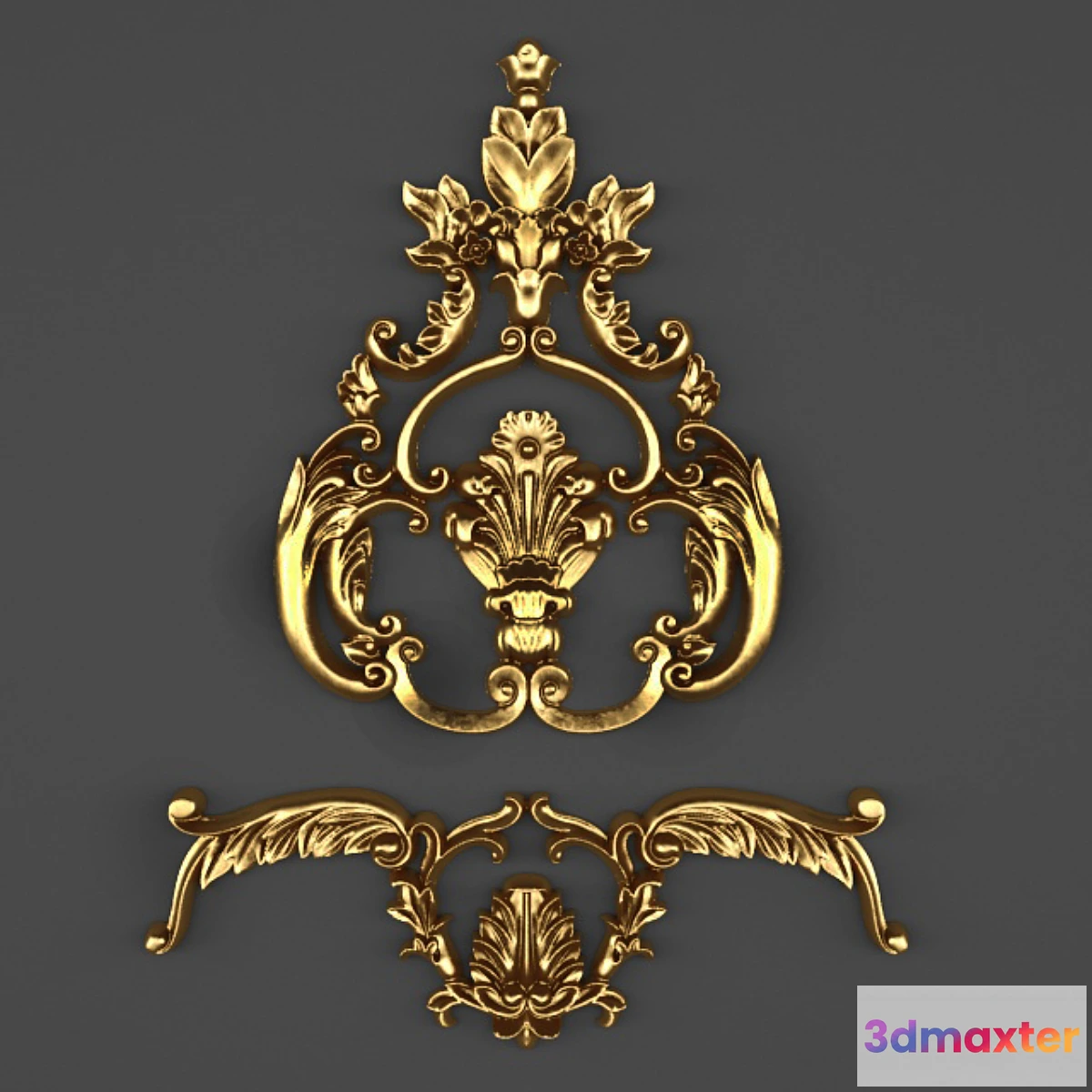 798534 - Stucco cartouche crown. - No.3