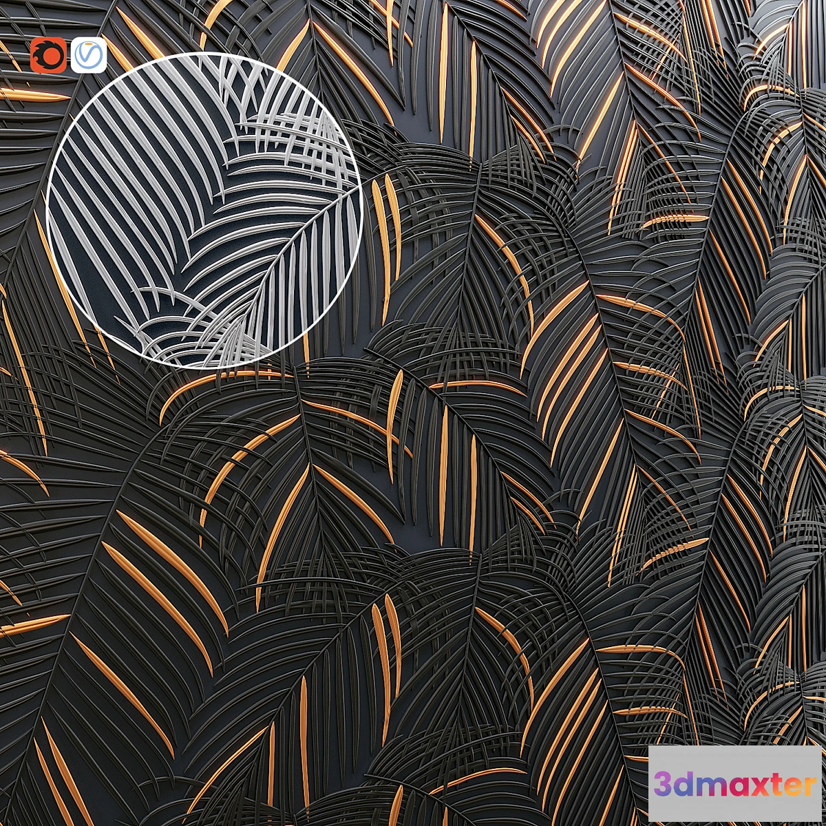 868347 - Palm Panel Decor - No.4