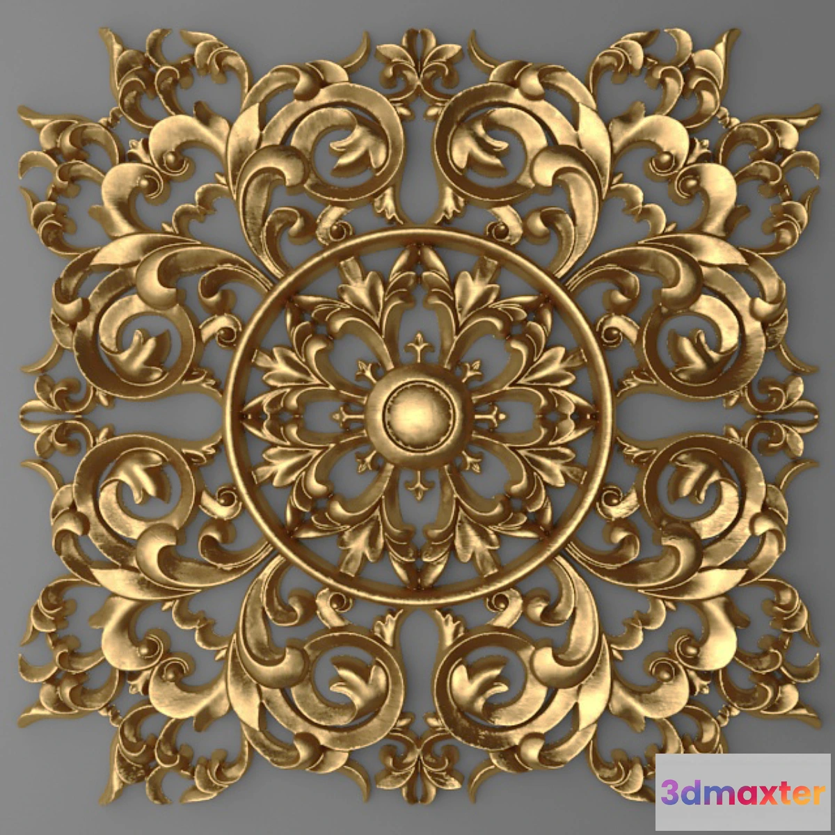 891880 - Rosette pattern carving. - No.3