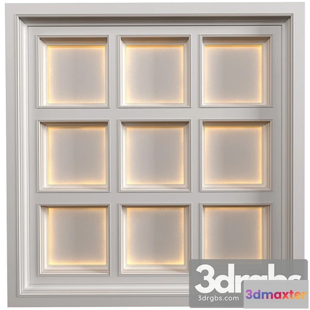 921542 - Coffered Ceiling With Illumination In Art Deco Modern Style Coffered Illuminated Seiling 1