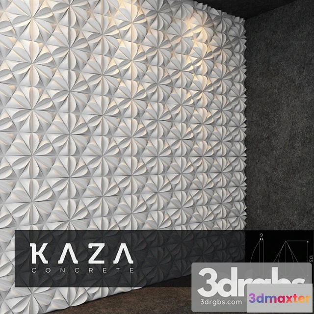 921624 - Decorative plaster 3d panel kaza concrete seed
