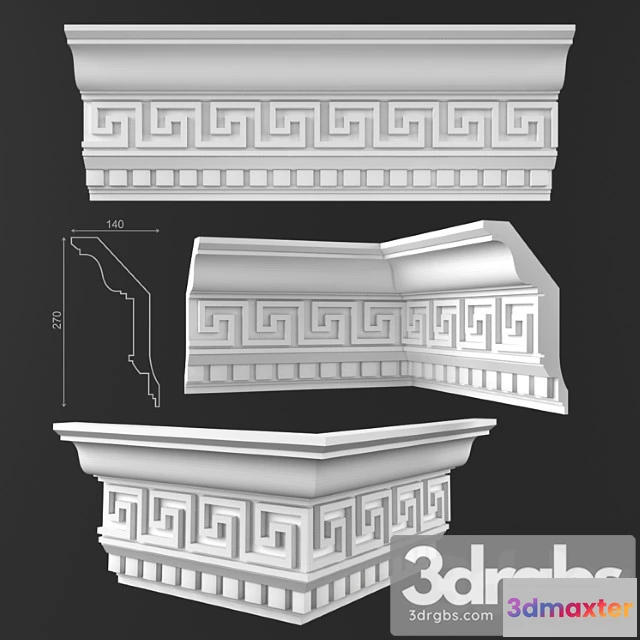 921640 - Decorative plaster Ceiling cornice 50 ko 016 gp