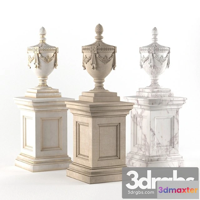 921660 - Decorative plaster Classic vase for decorating the facade