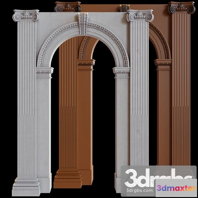 921788 - Decorative plaster Stucco column arch