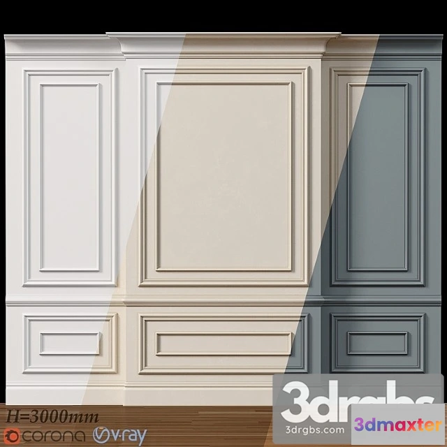 921810 - Decorative plaster Wall molding 4. boiserie classic panels