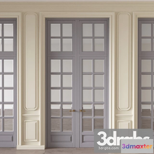 921812 - Decorative plaster Wall molding with doors