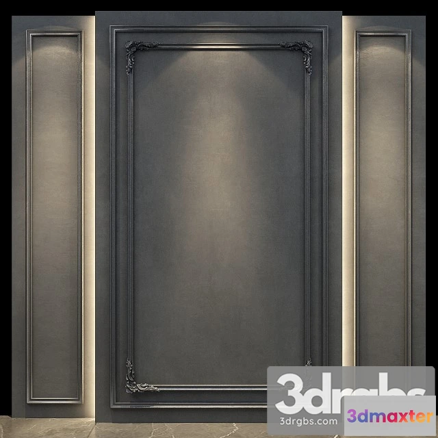 922242 - Wall Panel Gypsum Atucco Molding Set 02